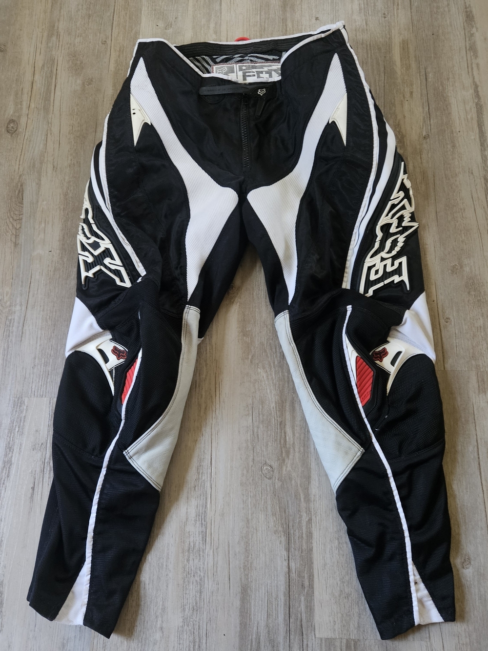 Fox Racing 360 Men's Black White Red Motocross Motorcycle Pants Size 34